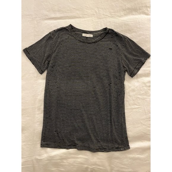 BOUTIQUE BLACK & WHITE STRIPED TEE - Picture 1 of 3